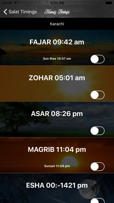 Salat Timings Screenshots