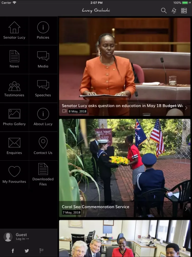 Captures d'écran de Senator Lucy Gichuhi iPad 