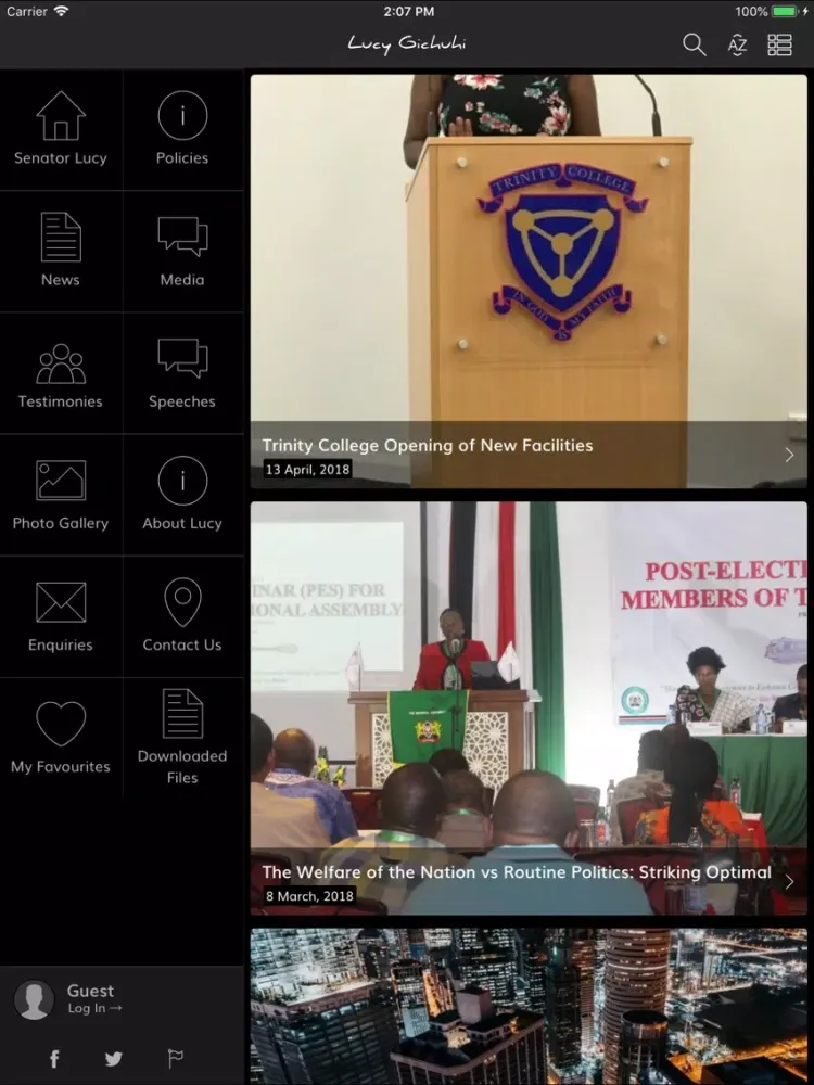 Captures d'écran de Senator Lucy Gichuhi iPad 
