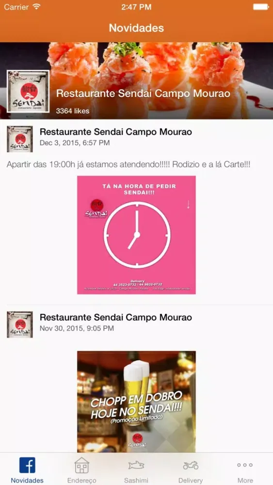 Sendai Restaurante Japonês Ekran Görüntüleri
