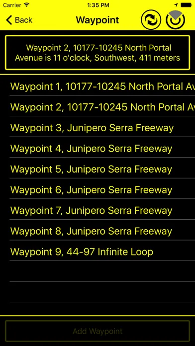 Seeing Eye GPS Screenshots