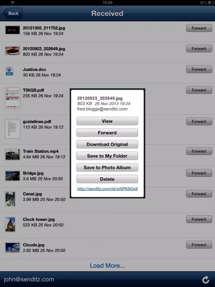 SendItz - Send, Share, Store Files iPad  स्क्रीनशॉट