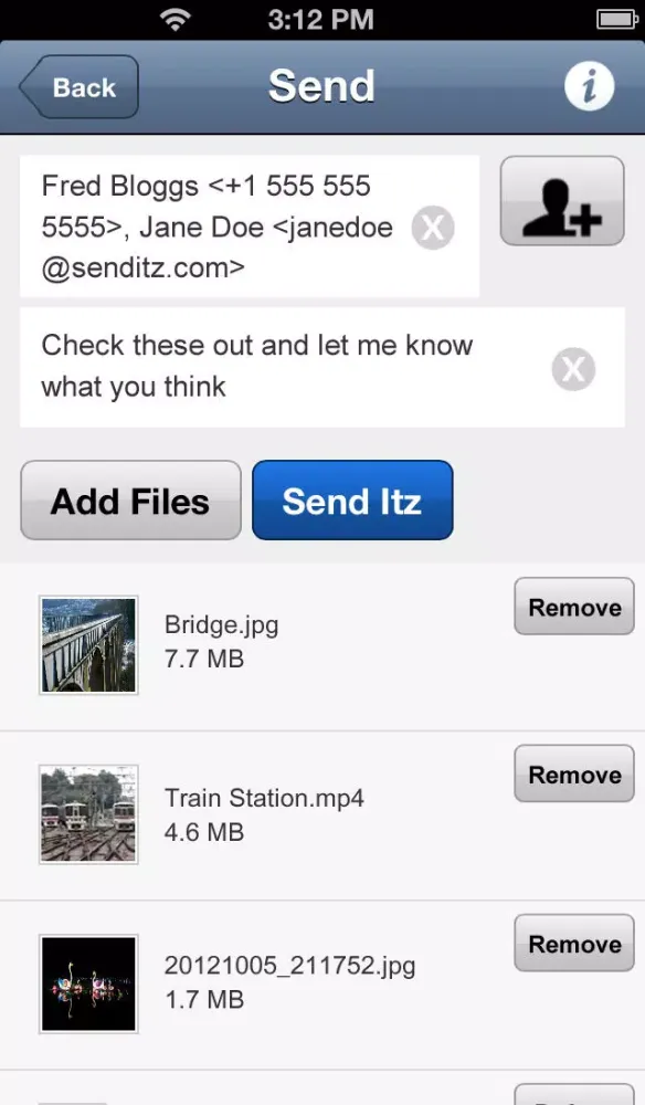 SendItz - Send, Share, Store Files स्क्रीनशॉट