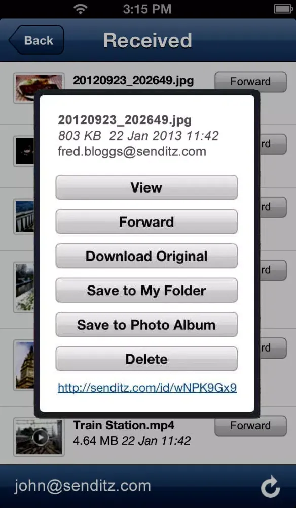SendItz - Send, Share, Store Files स्क्रीनशॉट
