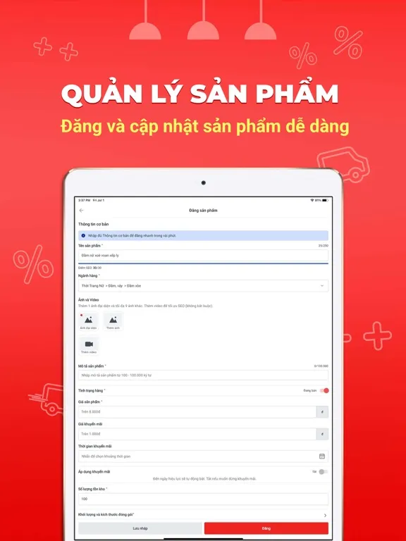ภาพหน้าจอของ Sendo Bán iPad 