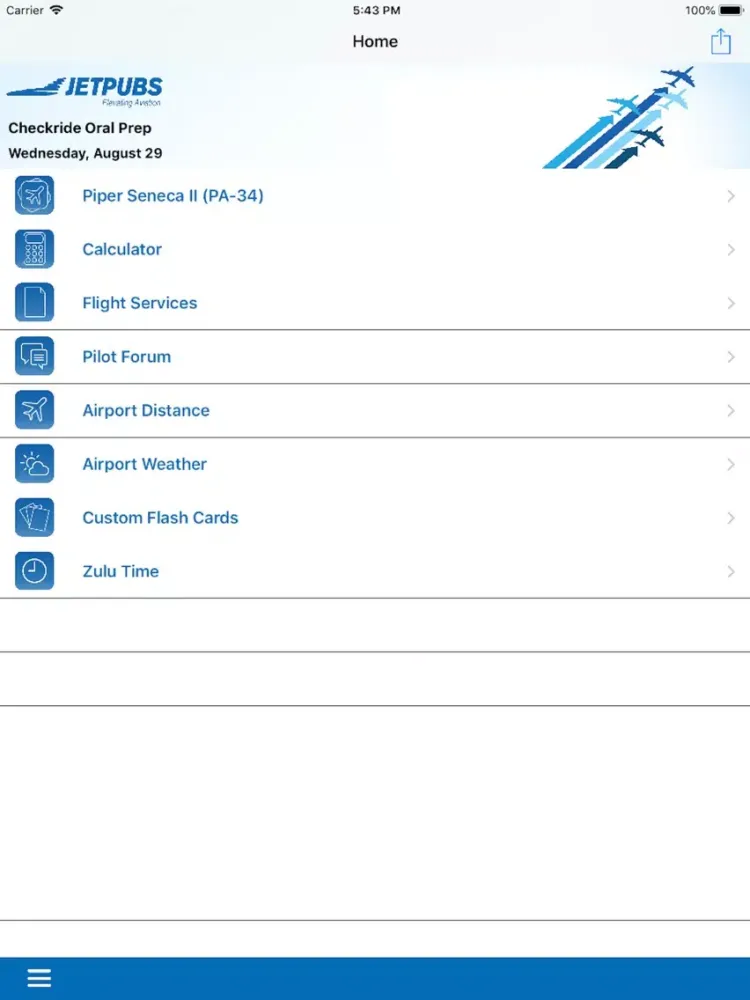 Piper Seneca II PA34 Study App iPad  스크린샷
