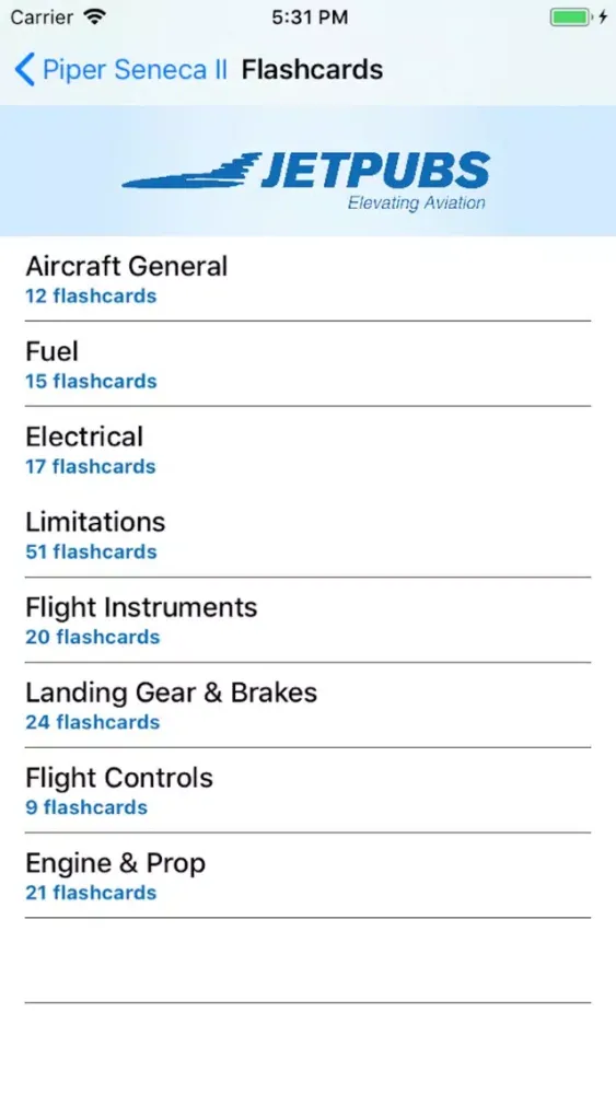Piper Seneca II PA34 Study App 스크린샷