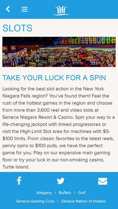 Capturas de pantalla de Seneca Niagara Resort & Casino