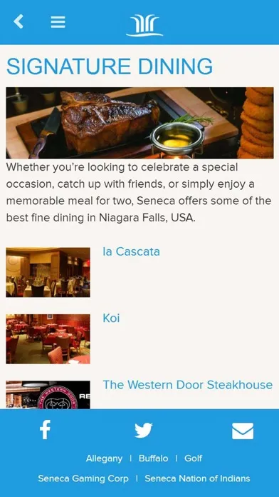 Capturas de pantalla de Seneca Niagara Resort & Casino