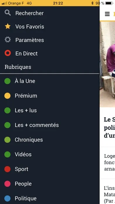 ภาพหน้าจอของ SeneNews : Actualité Sénégal