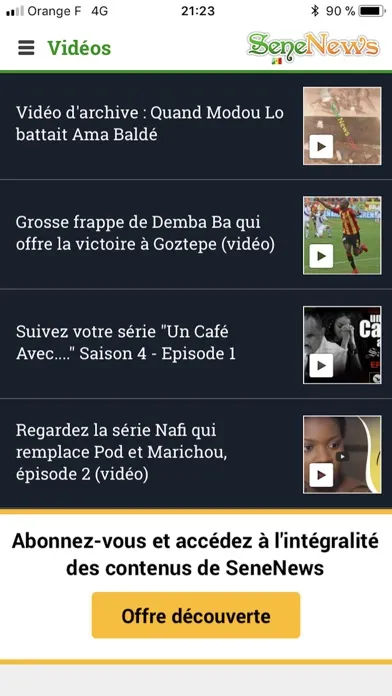 ภาพหน้าจอของ SeneNews : Actualité Sénégal
