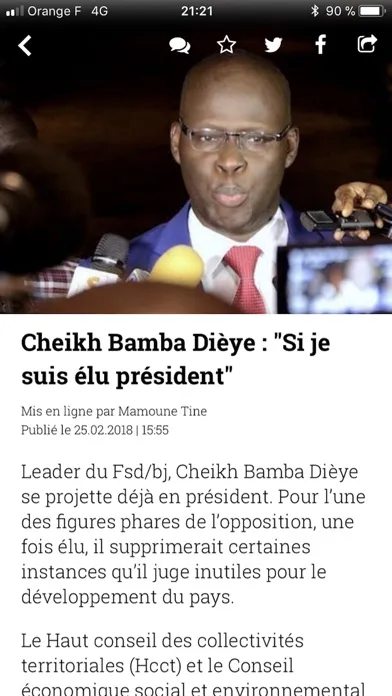 ภาพหน้าจอของ SeneNews : Actualité Sénégal