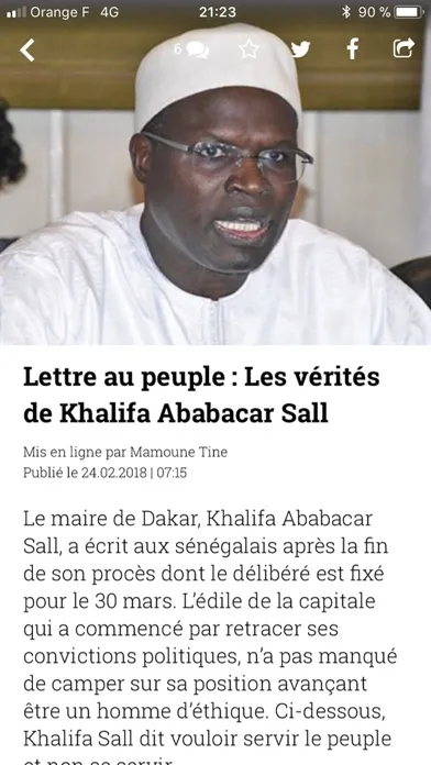 ภาพหน้าจอของ SeneNews : Actualité Sénégal