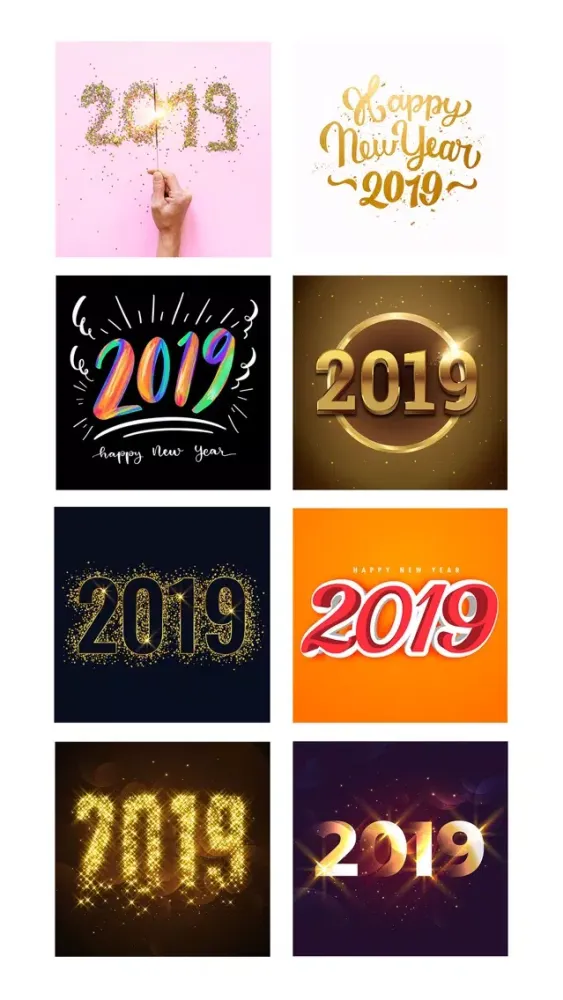2019 New Year - Stickers سکرین شاٹس