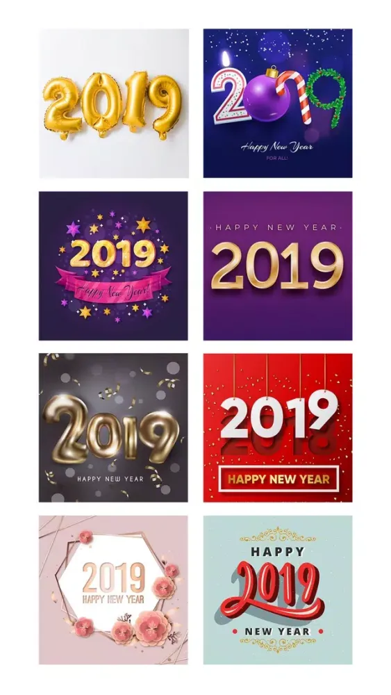 2019 New Year - Stickers سکرین شاٹس