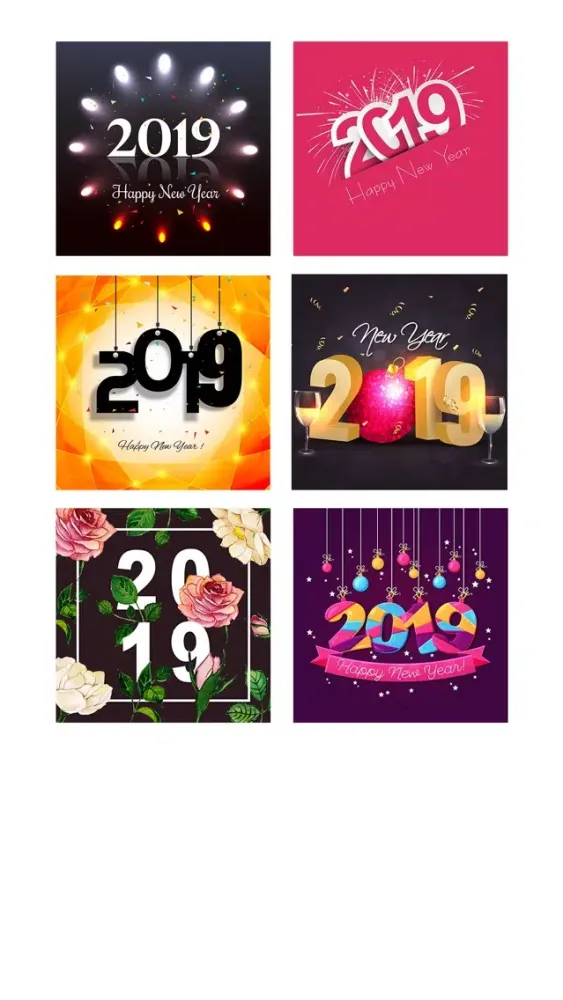2019 New Year - Stickers سکرین شاٹس