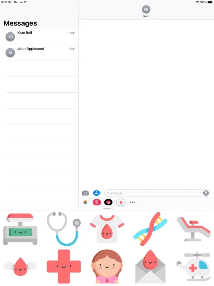 Blood Donation Stickers. iPad  স্ক্রিনশট