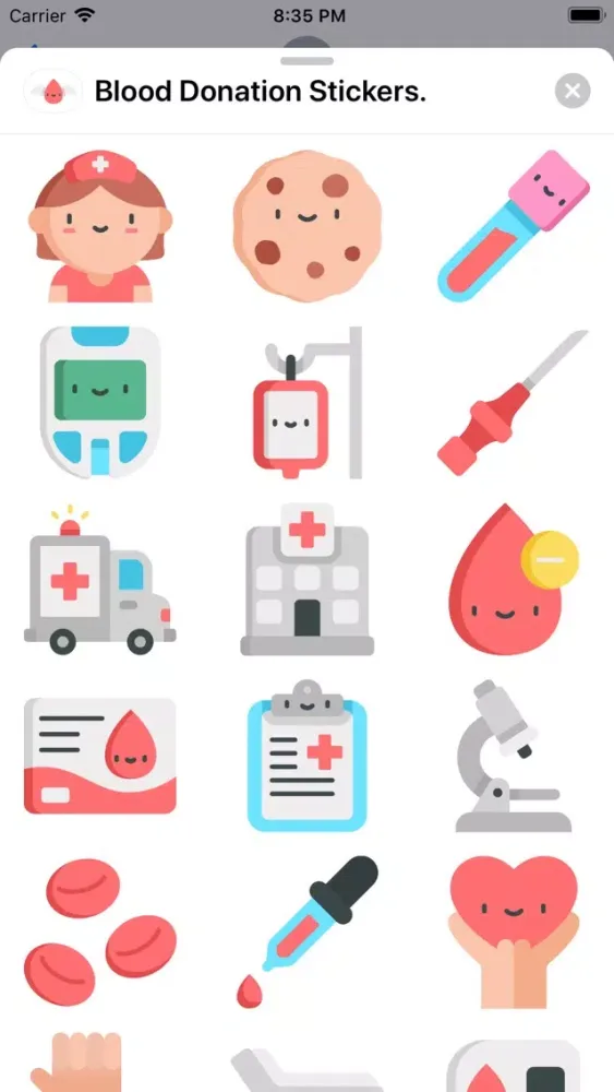 Blood Donation Stickers. স্ক্রিনশট