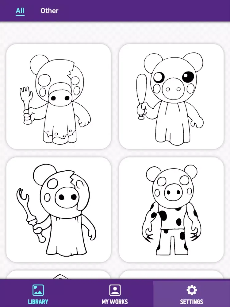 Piggy Coloring And Drawing! iPad  Screenshots