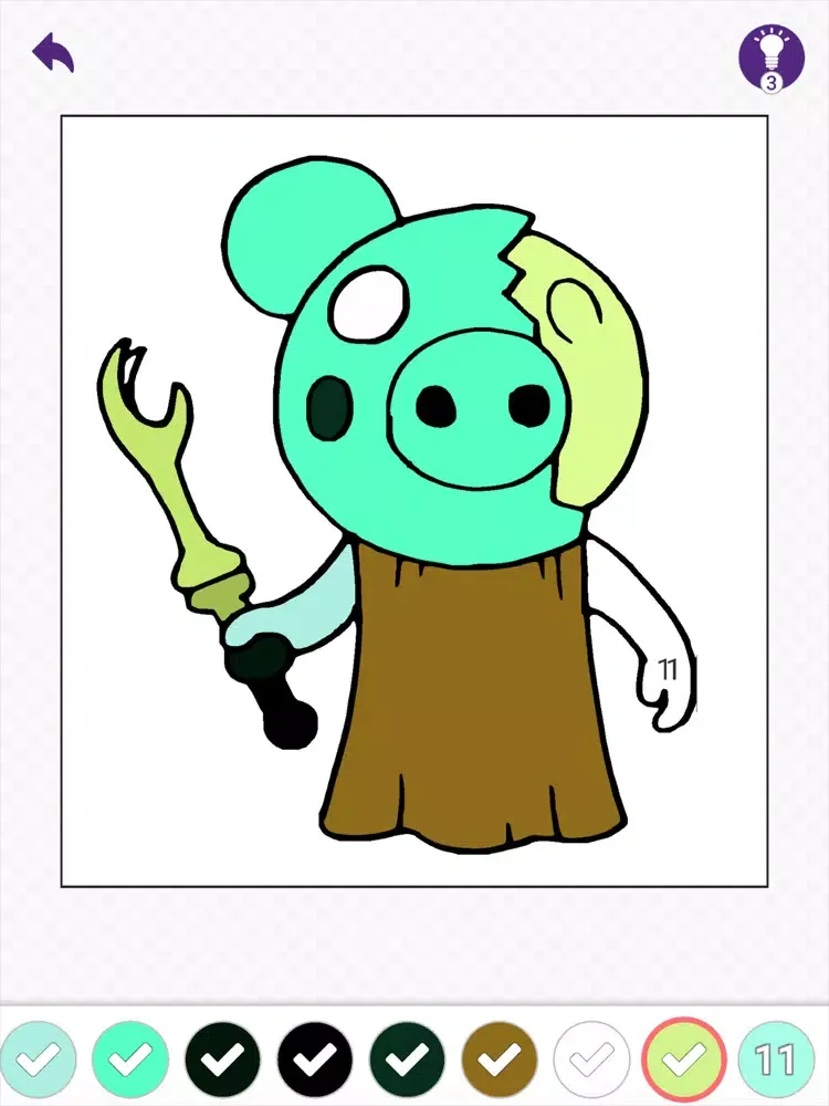 Piggy Coloring And Drawing! iPad  Screenshots