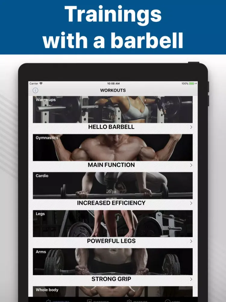 Barbell workout training -hiit iPad 应用截图