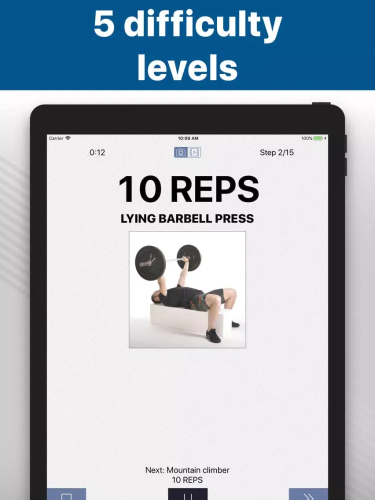 Barbell workout training -hiit iPad 应用截图