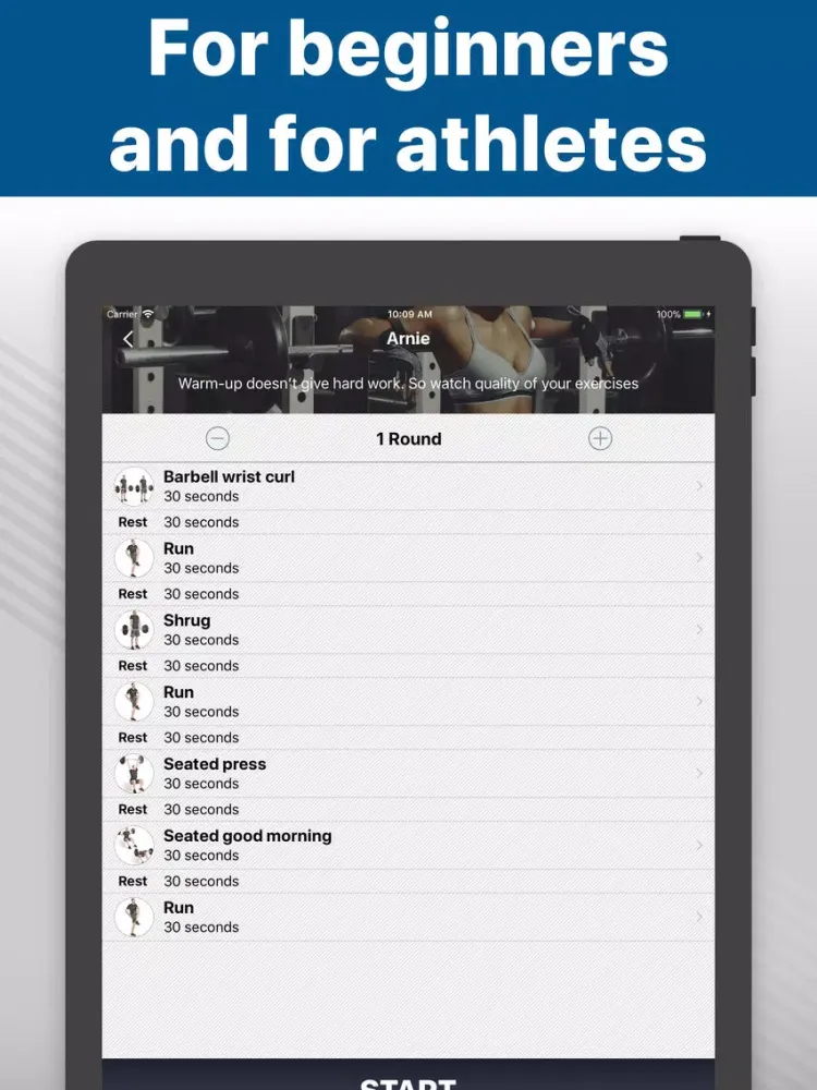 Barbell workout training -hiit iPad 应用截图