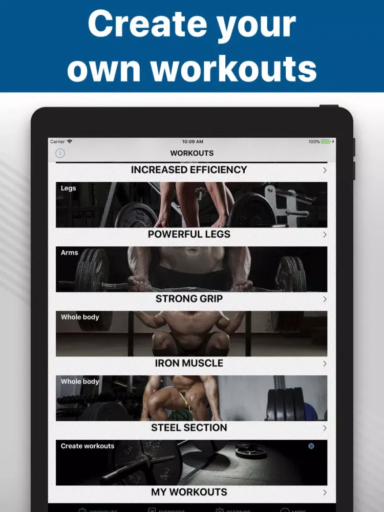 Barbell workout training -hiit iPad 应用截图