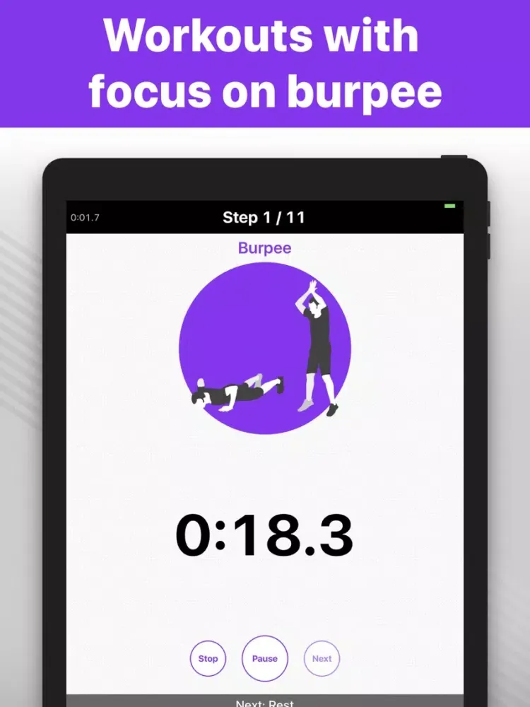 Burpee HIIT functional workout iPad  स्क्रीनशॉट