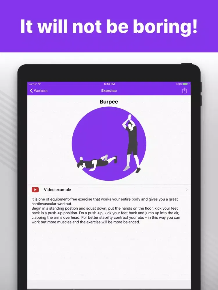 Burpee HIIT functional workout iPad  स्क्रीनशॉट
