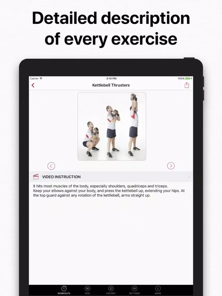 تصاویر WOD: daily training + workout iPad 
