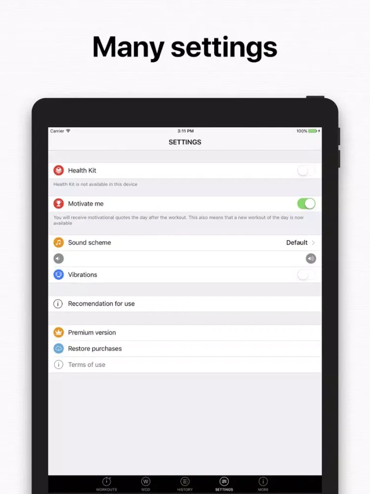 تصاویر WOD: daily training + workout iPad 