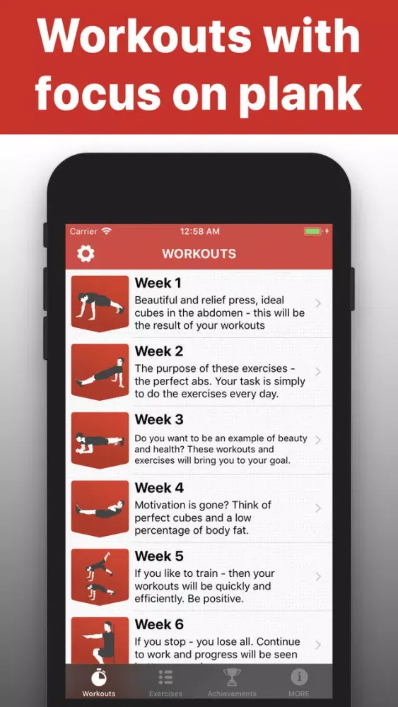 Capturas de tela do Plank - functional workouts pr