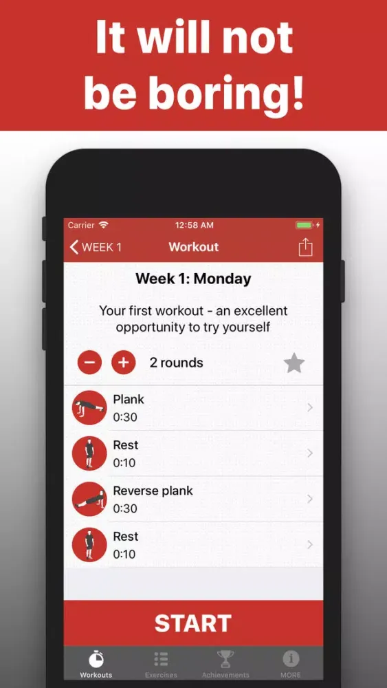Capturas de tela do Plank - functional workouts pr