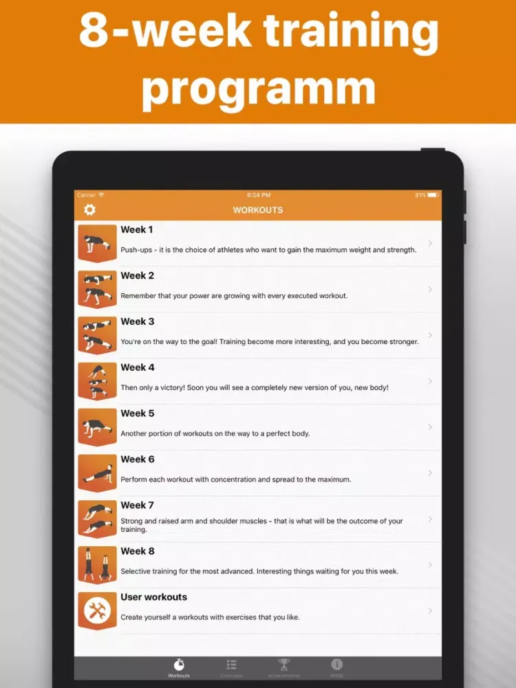 Capturas de pantalla de Push Ups - workouts for arms iPad 