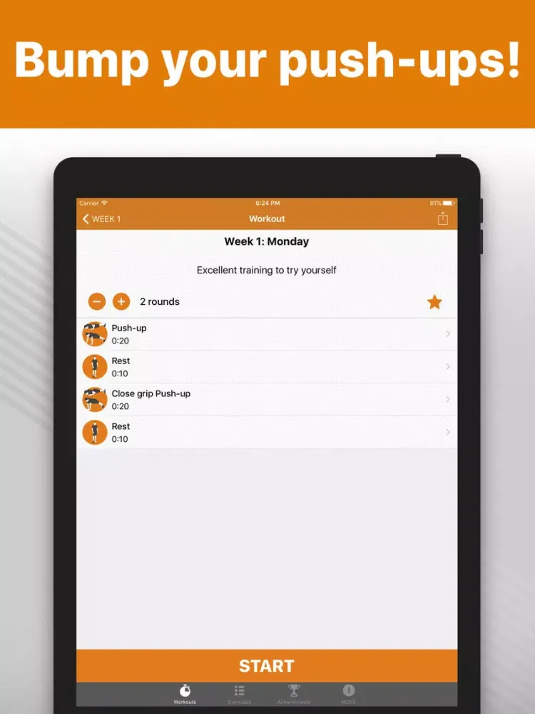 Capturas de pantalla de Push Ups - workouts for arms iPad 