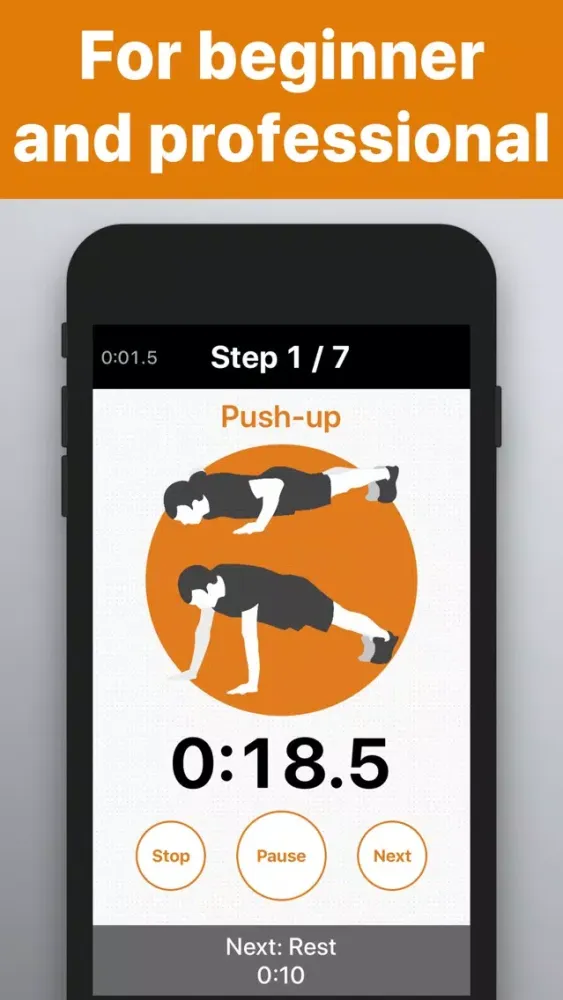 Capturas de pantalla de Push Ups - workouts for arms