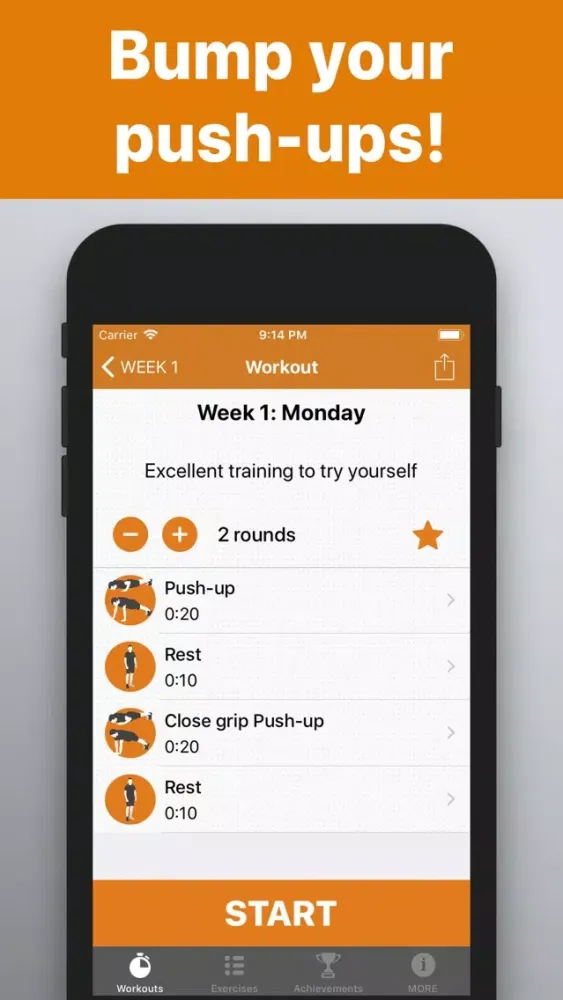 Capturas de pantalla de Push Ups - workouts for arms