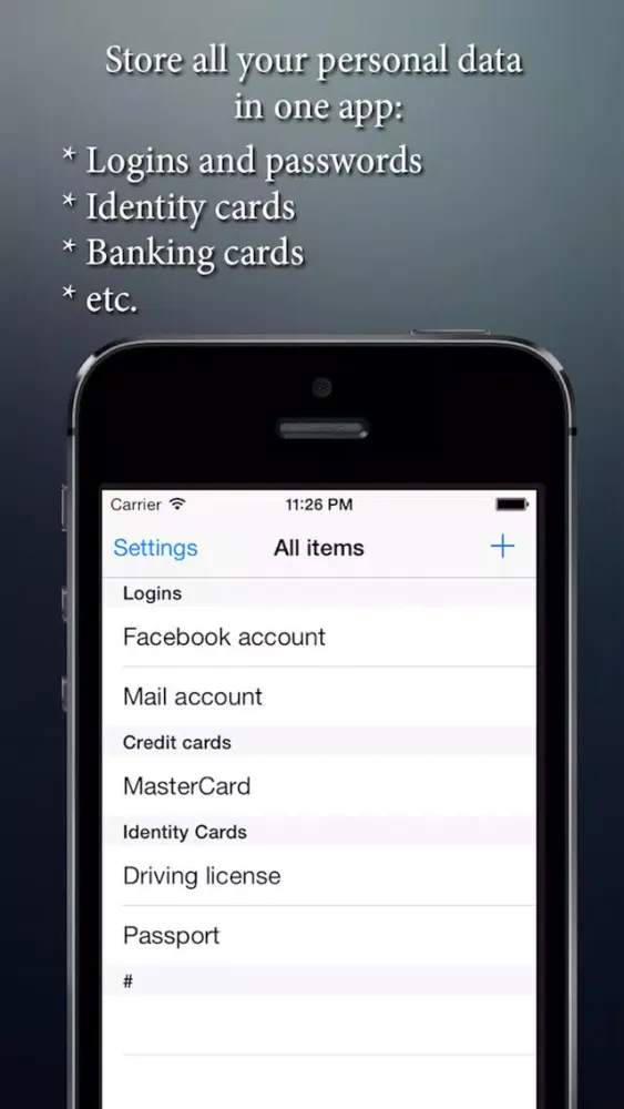 Safebook - saver personal data Screenshots