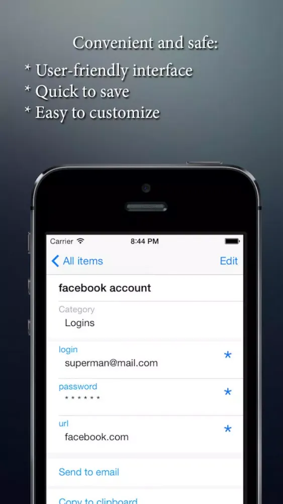 Safebook - saver personal data Screenshots