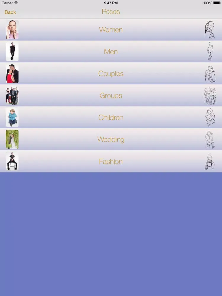 Ảnh chụp màn hình của Strike a pose - posing guide or photo posing tutorial for photographer and fashion model iPad 