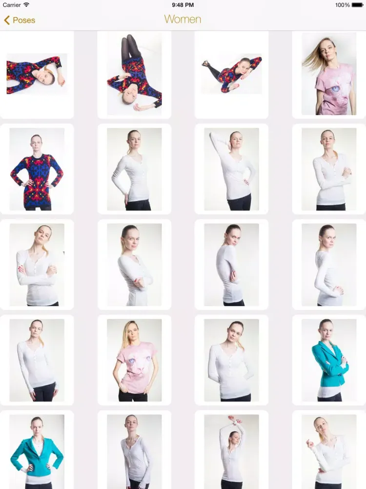 Ảnh chụp màn hình của Strike a pose - posing guide or photo posing tutorial for photographer and fashion model iPad 