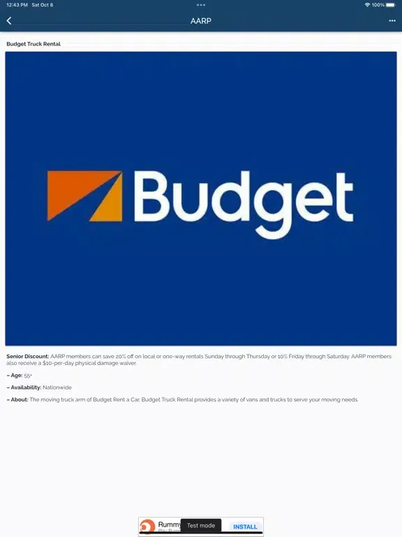 Senior Discounts iPad  سکرین شاٹس