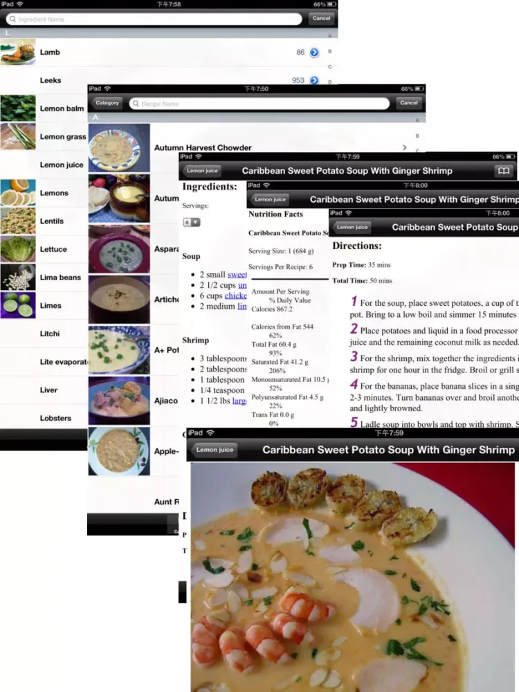 20000+ Soup Recipes iPad 应用截图