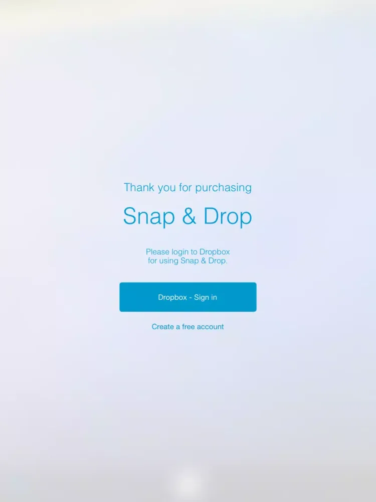 Snap & Drop - Camera that allows one to upload photos into Dropbox quickly iPad  Screenshots