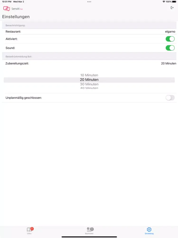 SensAI-Bot iPad  스크린샷