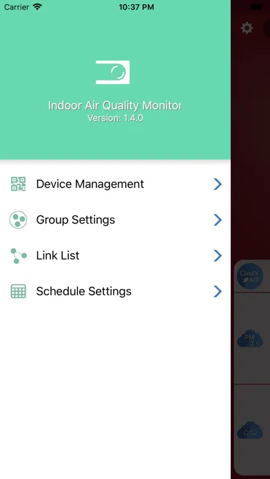 Indoor Air Quality Monitor Screenshots