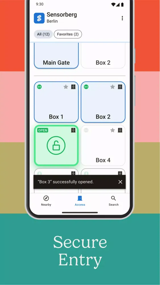 Screenshot di Sensorberg One Access
