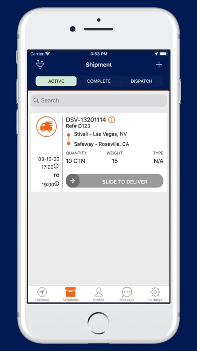 Zrzuty ekranu DSV DELIVERY