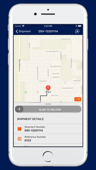 Zrzuty ekranu DSV DELIVERY